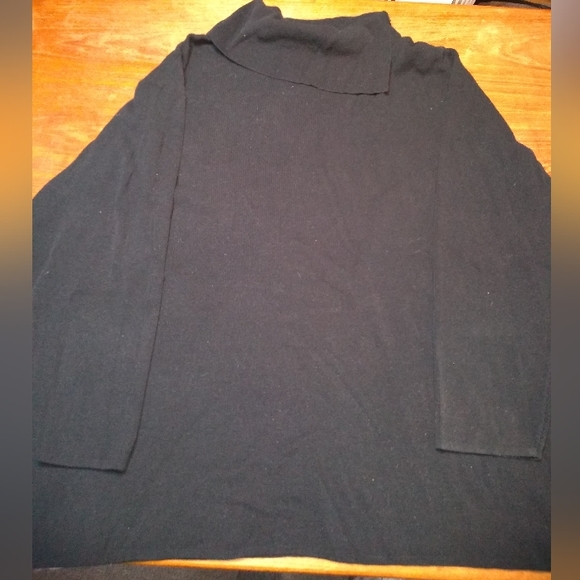 Retro Penningtons Black Split Turtleneck Sweater, Size 4X, Y2K Style - Picture 3 of 12